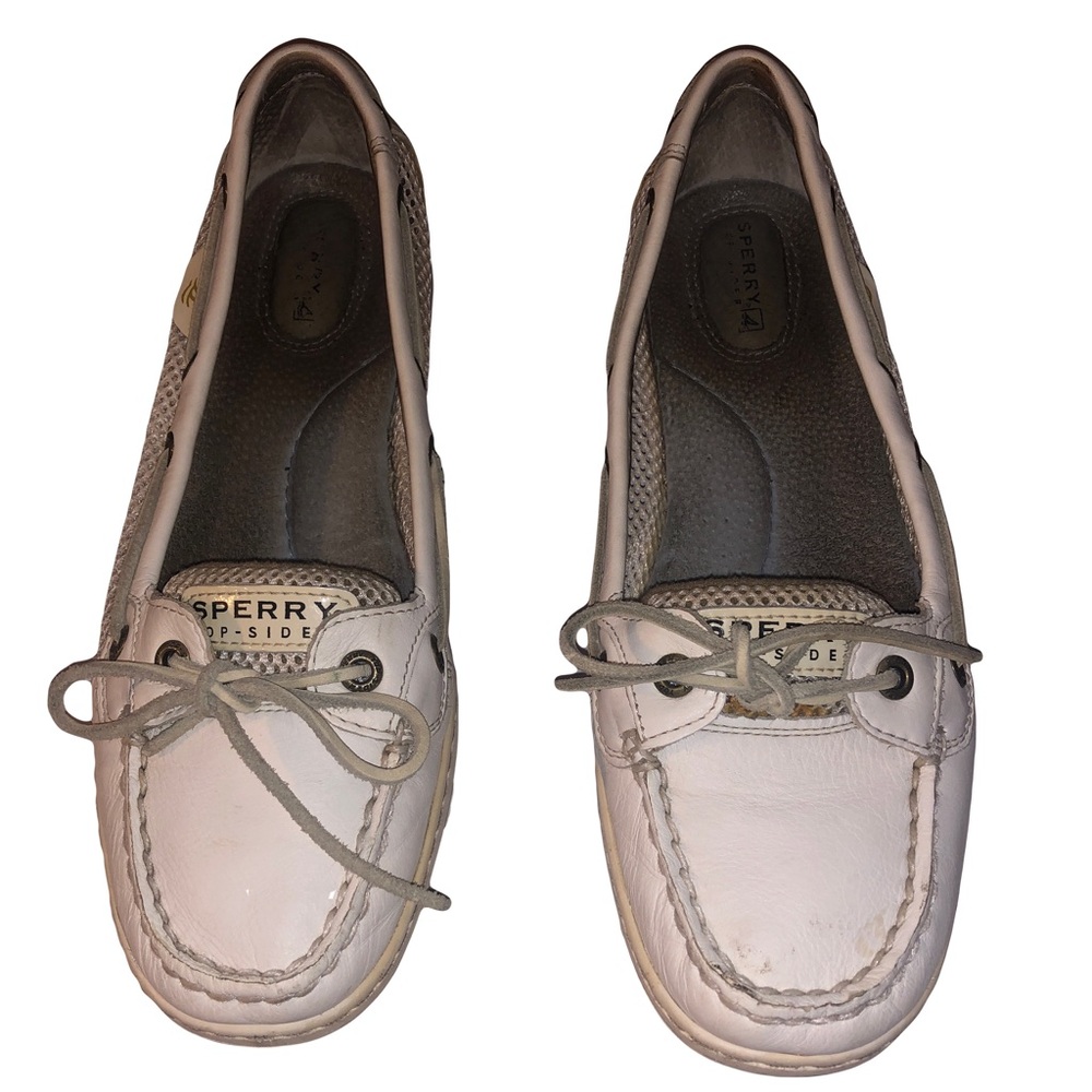 Sperry White Angelfish Open Mesh Boat Shoe